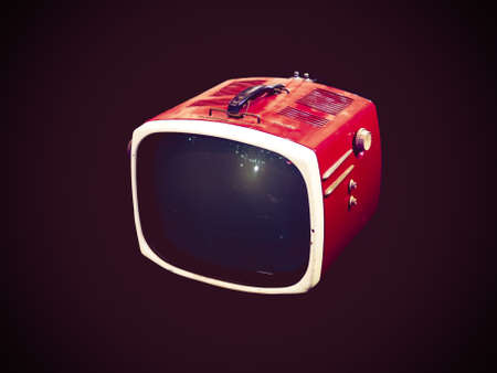 Retro TV on a vintage style の写真素材