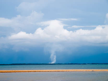 before storm forming in the evening from a supercellの写真素材