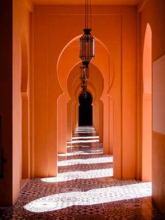 columns and arches of indian architectの写真素材