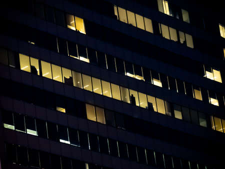 Business Office building at nightの写真素材