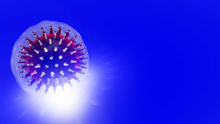 Abstract 3d coronavirus disease COVID-19 virus infection
