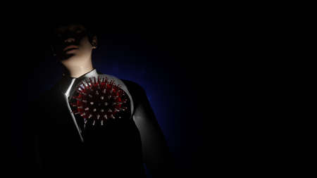 Abstract 3d coronavirus disease COVID-19 virus infection