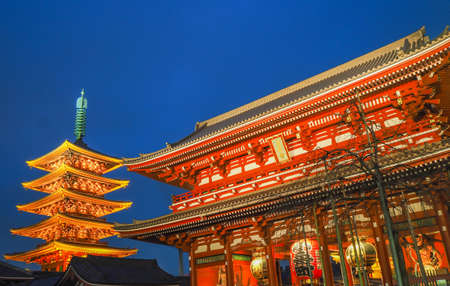 asakusa temple and pagodaのeditorial素材