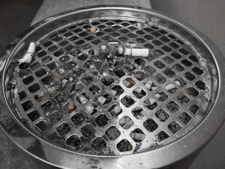 cigarette in ashtrayの写真素材