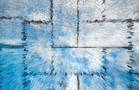 double exposure brick and blue sky abstract