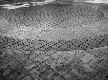 pavement of granite on the floor black and whiteの写真素材