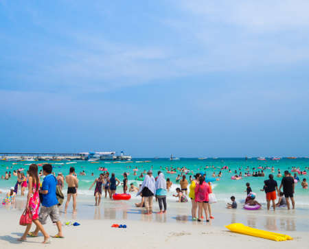 beach in koh larn, pattaya THAILAND 13 April 2015