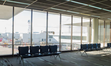 airport terminal gate waiting background