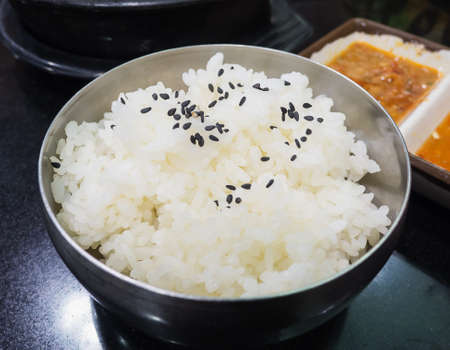 japan rice in bowl selective focusの写真素材