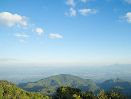 landscape mountain in sunny day