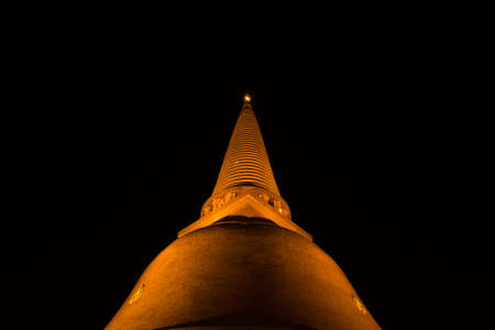 Phra Pathom Chedi, stupa in Thailand, stupa at night