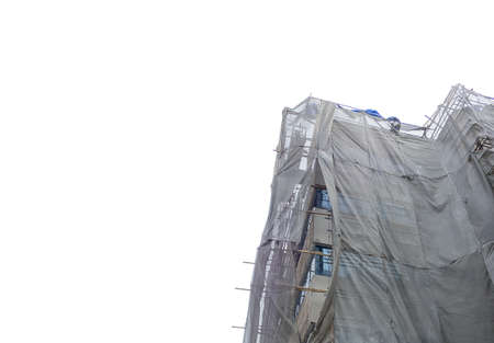 construction buliding over white skyの写真素材