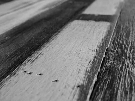Black and White Wood background on perspective viewの写真素材