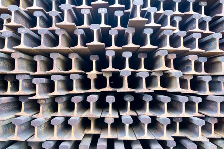 stack of railway trackの写真素材