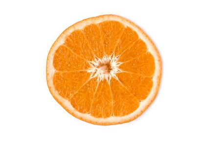 Slice ââorange on a white background.の写真素材