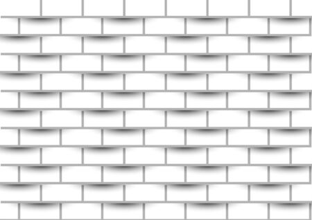 Vector 3d paper grey cover modern.White brick wall is texture for use wallpaper. Abstract pattern stonewall background. のイラスト素材
