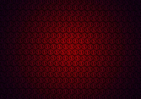 Abstract light red pattern dollar wallpaper background.のイラスト素材