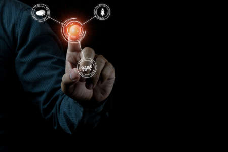 Digital marketing SEO photo concept idea with infographicの写真素材