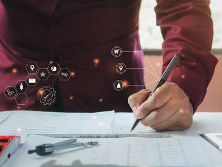 Business owner at home concept idea