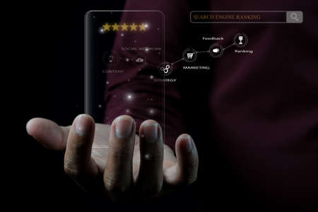 Search engine optimization photo concept for advertisement