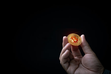 Digital currency bitcoin photo conceptの写真素材