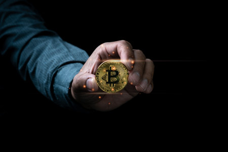Digital currency bitcoin photo concept