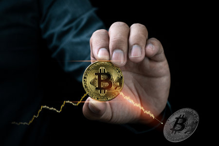Digital currency bitcoin photo concept