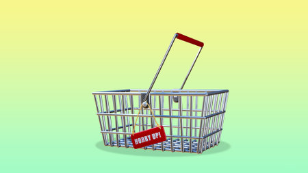 3D render object the concept of sale promotion and online marketing with clipping pathの写真素材