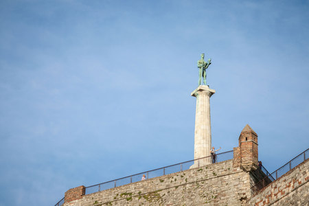Victor statue on Kalemegdan fortress seen from the bottom in Belgrade, Serbia


Picture of the iconic victory statue seen on Belgrade's fortress, Kalemegdan. Also known as Pobednik, or Viktor, This statue is one of the symbols of Belgrade, Serbiaのeditorial素材