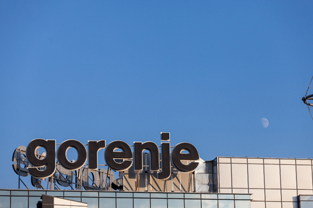BELGRADE, SERBIA - SEPTEMBER 19, 2018: Logo of Gorenje on their main office in Belgrade. Gorenje is a Slovenian manufacturer of white goods, domestic appliances and commercial equipment

Picture of the logo of Gorenje taken in Serbia, on their main officeのeditorial素材