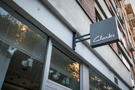 BELGRADE, SERBIA - SEPTEMBER 23, 2018: Clarks logo on their main shop in Belgrade. Clarks is a British shoes manufacturer and retailer, specialized in luxury footwear

Picture of a sign with the Clarks logo on their store for Serbia, in Belgrade. Clarks iのeditorial素材