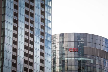 MONTREAL, CANADA - NOVEMBER 4, 2018: CGI Group on their headquarters in Montreal, Quebec. Also known...