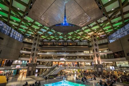 MONTREAL, CANADA - NOVEMBER 6, 2018: Main square in the interior of the Desjardins Complex mall, a...