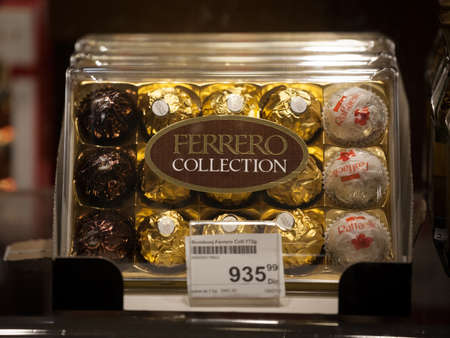 BELGRADE, SERBIA - OCTOBER 13, 2020: Ferrero Collection box with ferrero rocher and rafaello...