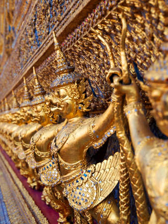 The garuda symbol in the Wat phra kaew temple in Thailandの写真素材