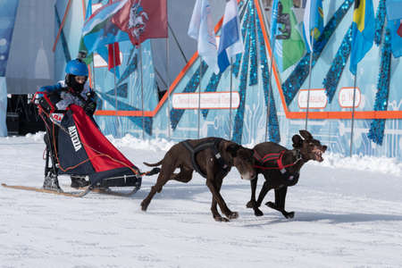 PETROPAVLOVSK KAMCHATSKY CITY, KAMCHATKA PENINSULA, RUSSIAN FAR EAST - FEBRUARY 21, 2019: Kamchatka...