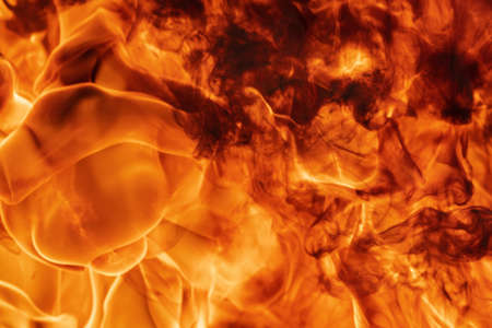 Flames red fire natural background. Beautiful dangerous firestorm abstract texture. Atmospheric...