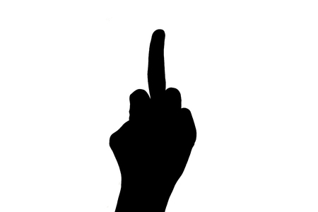 Women Finger signの写真素材