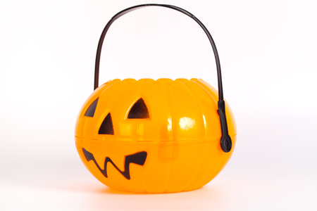 Halloween Pumpkin isolated on white backgroundの写真素材