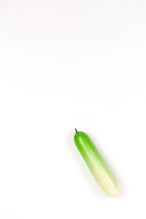Cucumber isolated on white backgroundの写真素材