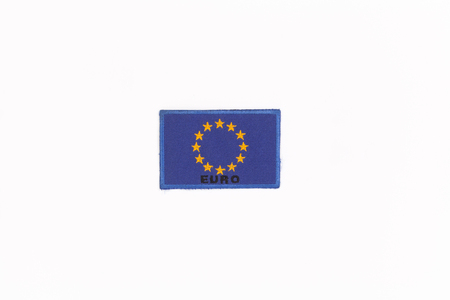 A flag of European Union on white background