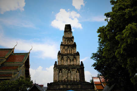 temple in Lumphun Thailandの写真素材