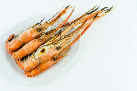 Grilled shrimp to giant freshwater prawnの写真素材
