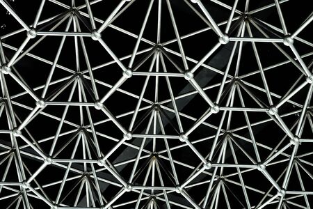 Iron pyramid shape backgroundの写真素材