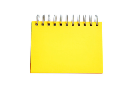 Yellow page of notebookの写真素材