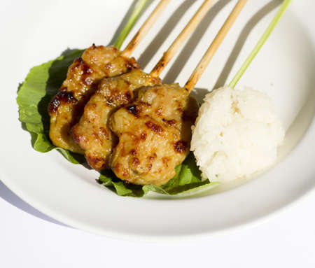 Pork sticky rice toastの写真素材