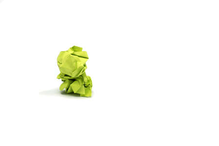 close-up of crumpled paper ball の写真素材
