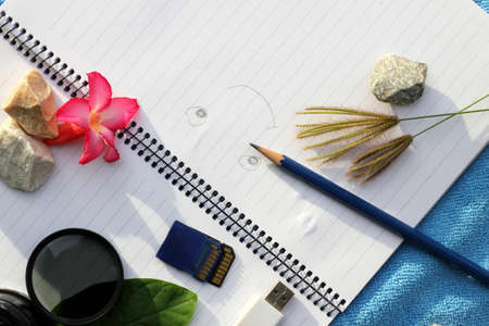 Accessories for traveler and photographer conceptの写真素材