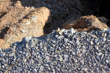 erosion of the road の写真素材