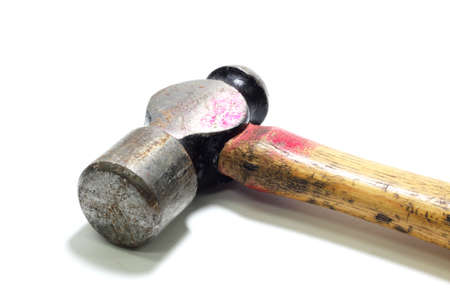 isolated white background  old Iron hammerの写真素材